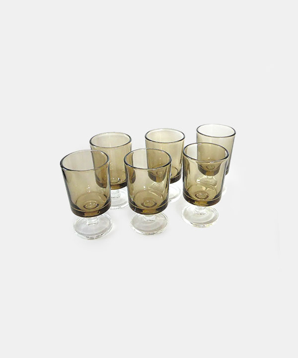 100205. Luminarc 70's smoked liqueur glass