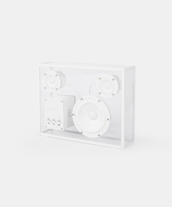 100376. Transparent Speaker white